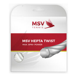 Tenisové Struny MSV Hepta - Twist 12m weiß